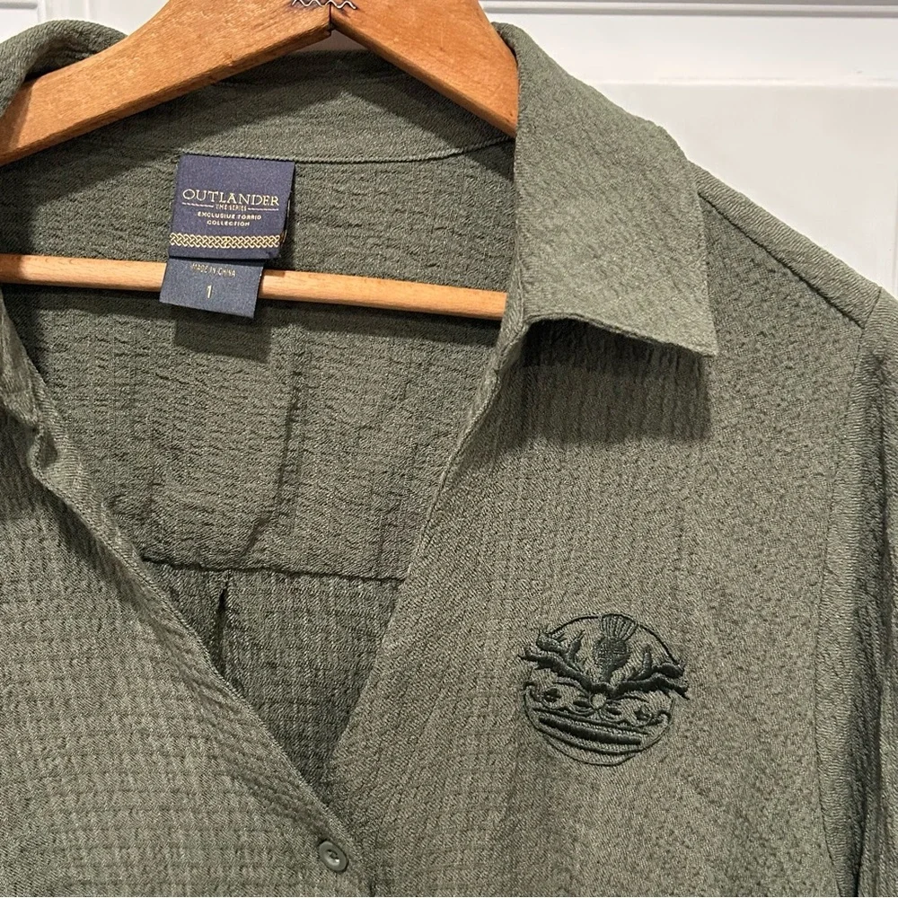 Torrid Outlander Dragonfly Mini Bell Sleeve Collared Shirt Dress Plus Sz 1 (1X) - Picture 4 of 8